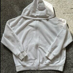 Buffbunny Threads Zip Hoodie - White - L